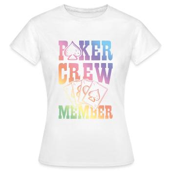 Membre de l’équipage de poker - T-shirt Femme - blanc - Devant - AI Model Female 172 dark (172cm)