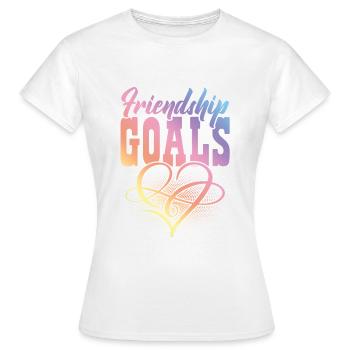 Objectifs de l’amitié - T-shirt Femme - blanc - Devant - AI Model Female 172 dark (172cm)