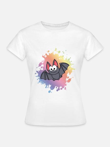 Fledermaus Comic Tier - Frauen T-Shirt - Weiß