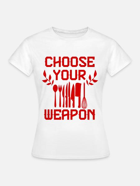 waffe kochen - Frauen T-Shirt - Weiß
