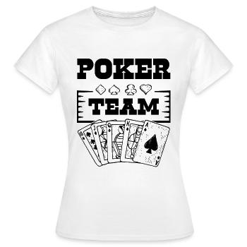 Équipe de poker - T-shirt Femme - blanc - Devant - AI Model Female 172 dark (172cm)