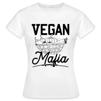 Vegan Mafia - Frauen T-Shirt - Weiß - Vorne - AI Model Female 172 dark (172cm)