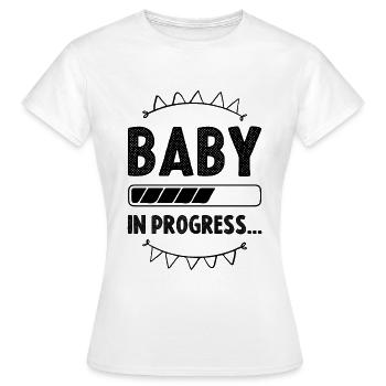 Baby in process - Women's T-Shirt - white - Front - AI Model Female 172 dark (172cm)