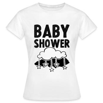 Baby shower - Women's T-Shirt - white - Front - AI Model Female 172 dark (172cm)