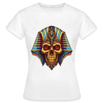 Pharaoh Skull - Women's T-Shirt - white - Front - AI Model Female 172 dark (172cm)