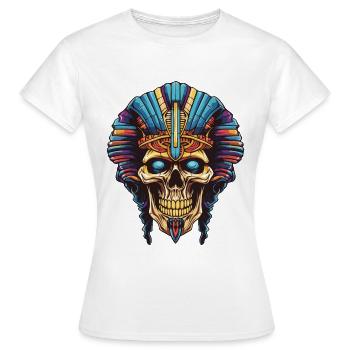 Pharaoh Skull - Women's T-Shirt - white - Front - AI Model Female 172 dark (172cm)
