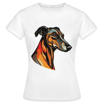 Greyhound Tête de chien - T-shirt Femme - blanc - Devant - AI Model Female 172 dark (172cm)