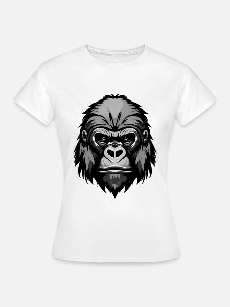 Gorilla Kopf - Frauen T-Shirt - Weiß