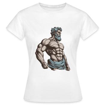 Muscles Workout Gym Bodybuilder - T-shirt Femme - blanc - Devant - AI Model Female 172 dark (172cm)