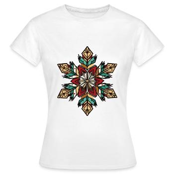 Frost Symbol Winter Schnee Stern - Frauen T-Shirt - Weiß - Vorne - AI Model Female 172 dark (172cm)