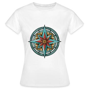 Kompass Wegweiser Travel - Frauen T-Shirt - Weiß - Vorne - AI Model Female 172 dark (172cm)