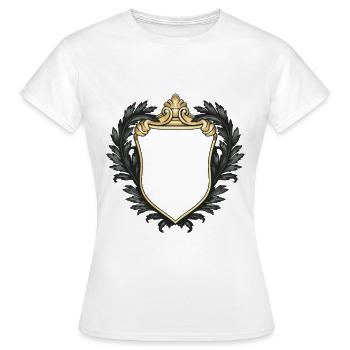 Coat of arms symbol blank - Women's T-Shirt - white - Front - AI Model Female 172 dark (172cm)