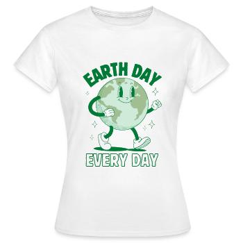 Jour de la Terre tous les jours - T-shirt Femme - blanc - Devant - AI Model Female 172 dark (172cm)
