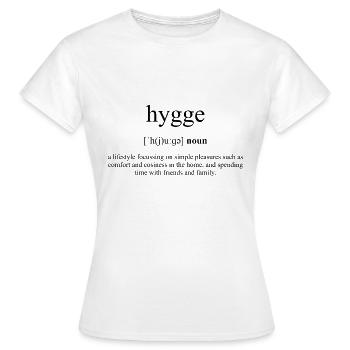 Hygge (homeliness) Definition Dictionary - Women's T-Shirt - white - Front - AI Model Female 172 dark (172cm)