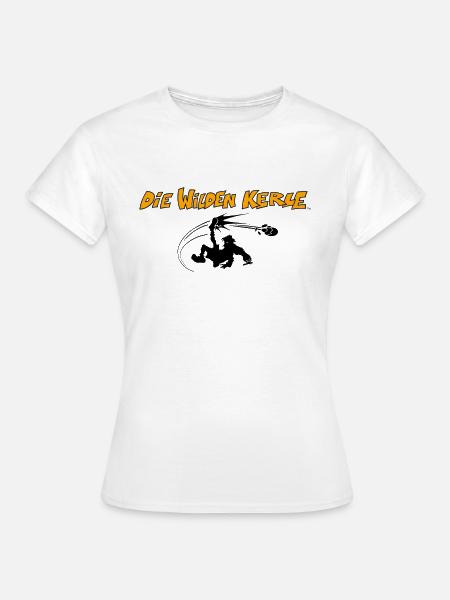 Die Wilden Kerle Fallrückzieher schwarz - Frauen T-Shirt - Weiß