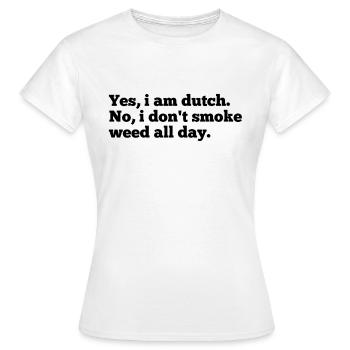 Néerlandais - T-shirt Femme - blanc - Devant - AI Model Female 172 dark (172cm)