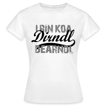 Koa Dirndl Dearndl Schwarz - Frauen T-Shirt - Weiß - Vorne - AI Model Female 172 dark (172cm)
