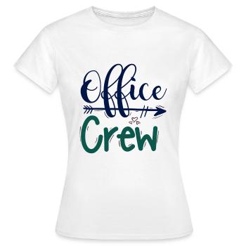 office crew office team - Women's T-Shirt - white - Front - AI Model Female 172 dark (172cm)