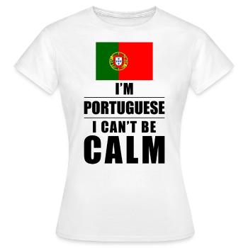 Portuguese saying - Women's T-Shirt - white - Front - AI Model Female 172 dark (172cm)