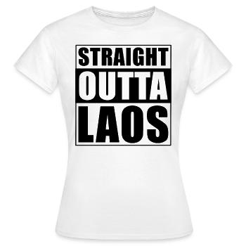 Straight outta Laos - Frauen T-Shirt - Weiß - Vorne - AI Model Female 172 dark (172cm)