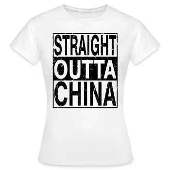 Chine Tout droit sorti de la Chine - T-shirt Femme - blanc - Devant - AI Model Female 172 dark (172cm)