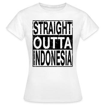 Indonesien Straight outta Indonesien - Frauen T-Shirt - Weiß - Vorne - AI Model Female 172 dark (172cm)