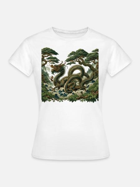 Chinesische Drachenkunst - Frauen T-Shirt - Weiß