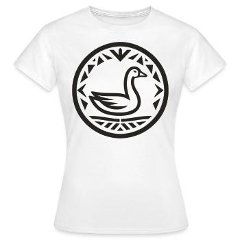 Zodiaque amérindien d’oie - T-shirt Femme - blanc - Devant - AI Model Female 172 dark (172cm)