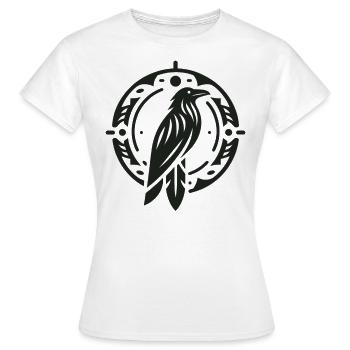 Rabe Indianer Tierkreiszeichen - Frauen T-Shirt - Weiß - Vorne - AI Model Female 172 dark (172cm)