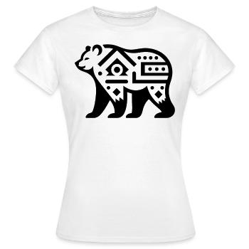 Ours du zodiaque amérindien - T-shirt Femme - blanc - Devant - AI Model Female 172 dark (172cm)