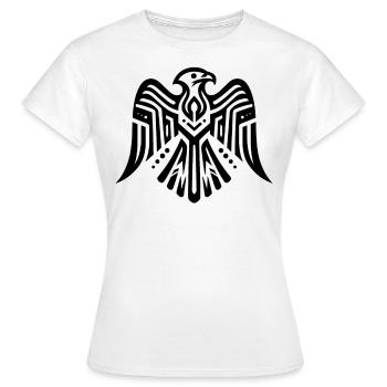 Falke Indianer-Tierkreis - Frauen T-Shirt - Weiß - Vorne - AI Model Female 172 dark (172cm)