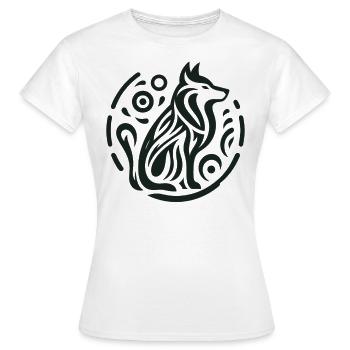 Wolve Indianer-Tierkreiszeichen - Frauen T-Shirt - Weiß - Vorne - AI Model Female 172 dark (172cm)