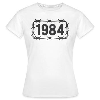 Geburtstag Vintage 1984 Stacheldraht - Frauen T-Shirt - Weiß - Vorne - AI Model Female 172 dark (172cm)