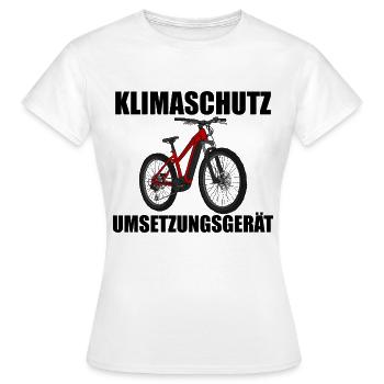 Klimaschutz Umsetzungsgerät - Frauen T-Shirt - Weiß - Vorne - AI Model Female 172 dark (172cm)