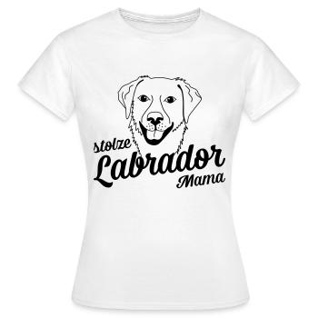 Stolze Labrador Mama - Frauen T-Shirt - Weiß - Vorne - AI Model Female 172 dark (172cm)