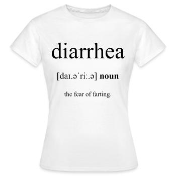 Dictionnaire de définition de la diarrhée - T-shirt Femme - blanc - Devant - AI Model Female 172 dark (172cm)