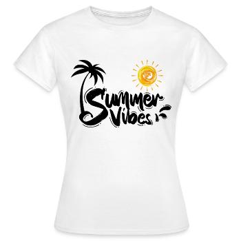 Ambiance estivale - T-shirt Femme - blanc - Devant - AI Model Female 172 dark (172cm)