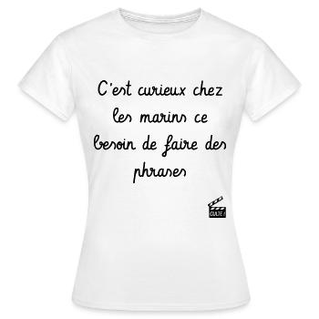 Les Tontons Flingueurs ! Réplique culte - Humour - T-shirt Femme - blanc - Devant - AI Model Female 172 dark (172cm)