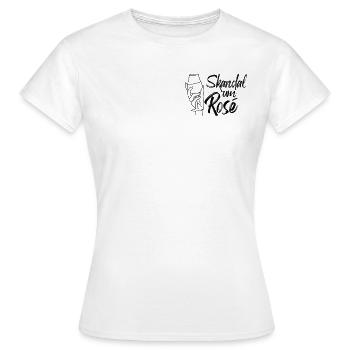 Skandal Um Rosé Rosewein Roseschorle - Frauen T-Shirt - Weiß - Vorne - AI Model Female 172 dark (172cm)