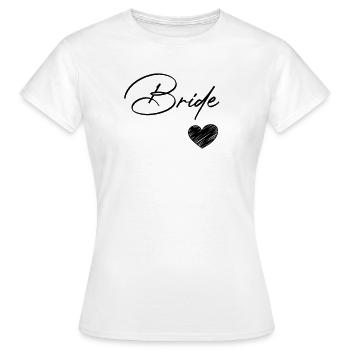 lettrage « Bride », - T-shirt Femme - blanc - Devant - AI Model Female 172 dark (172cm)