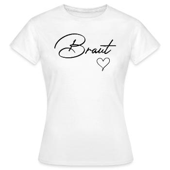 Weißes Braut Brautjungfer Frauen - Frauen T-Shirt - Weiß - Vorne - AI Model Female 172 dark (172cm)