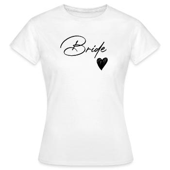 Niedliche Braut Schriftzug - Frauen T-Shirt - Weiß - Vorne - AI Model Female 172 dark (172cm)