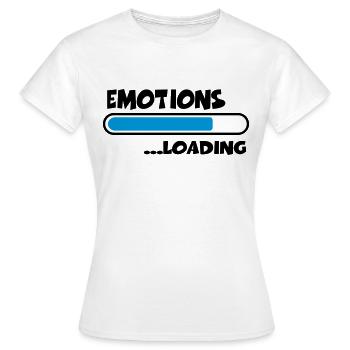 Emotions loading - Frauen T-Shirt - Weiß - Vorne - AI Model Female 172 dark (172cm)