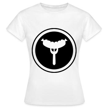 Sausage fork - Women's T-Shirt - white - Front - AI Model Female 172 dark (172cm)