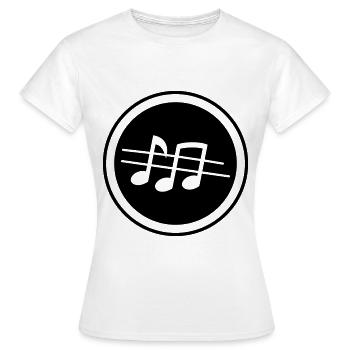 Partitions musicales - T-shirt Femme - blanc - Devant - AI Model Female 172 dark (172cm)