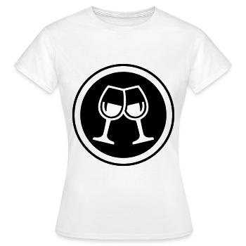 Wein Gläser - Frauen T-Shirt - Weiß - Vorne - AI Model Female 172 dark (172cm)