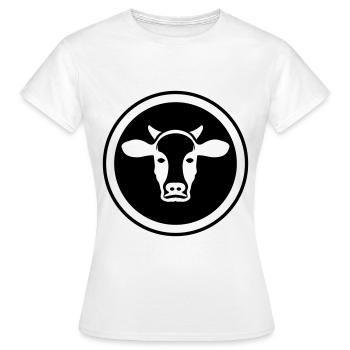 Rind Kopf - Frauen T-Shirt - Weiß - Vorne - AI Model Female 172 dark (172cm)