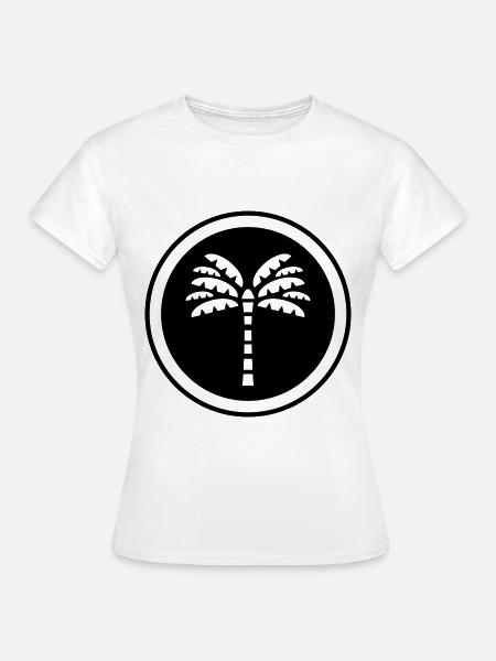 Palm Tree Symbol - Frauen T-Shirt - Weiß