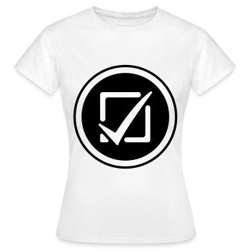 Tick the box - Women's T-Shirt - white - Front - AI Model Female 172 dark (172cm)
