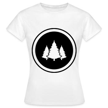 Baum Wald Tanne - Frauen T-Shirt - Weiß - Vorne - AI Model Female 172 dark (172cm)